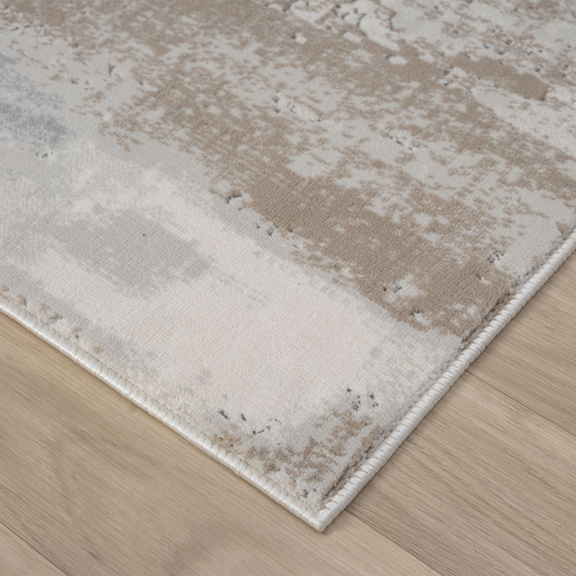 Grey Area Rug with plush, non-shed pile and all-side binding. Power-loomed in Türkiye for durable, easy-care elegance in modern living spaces.