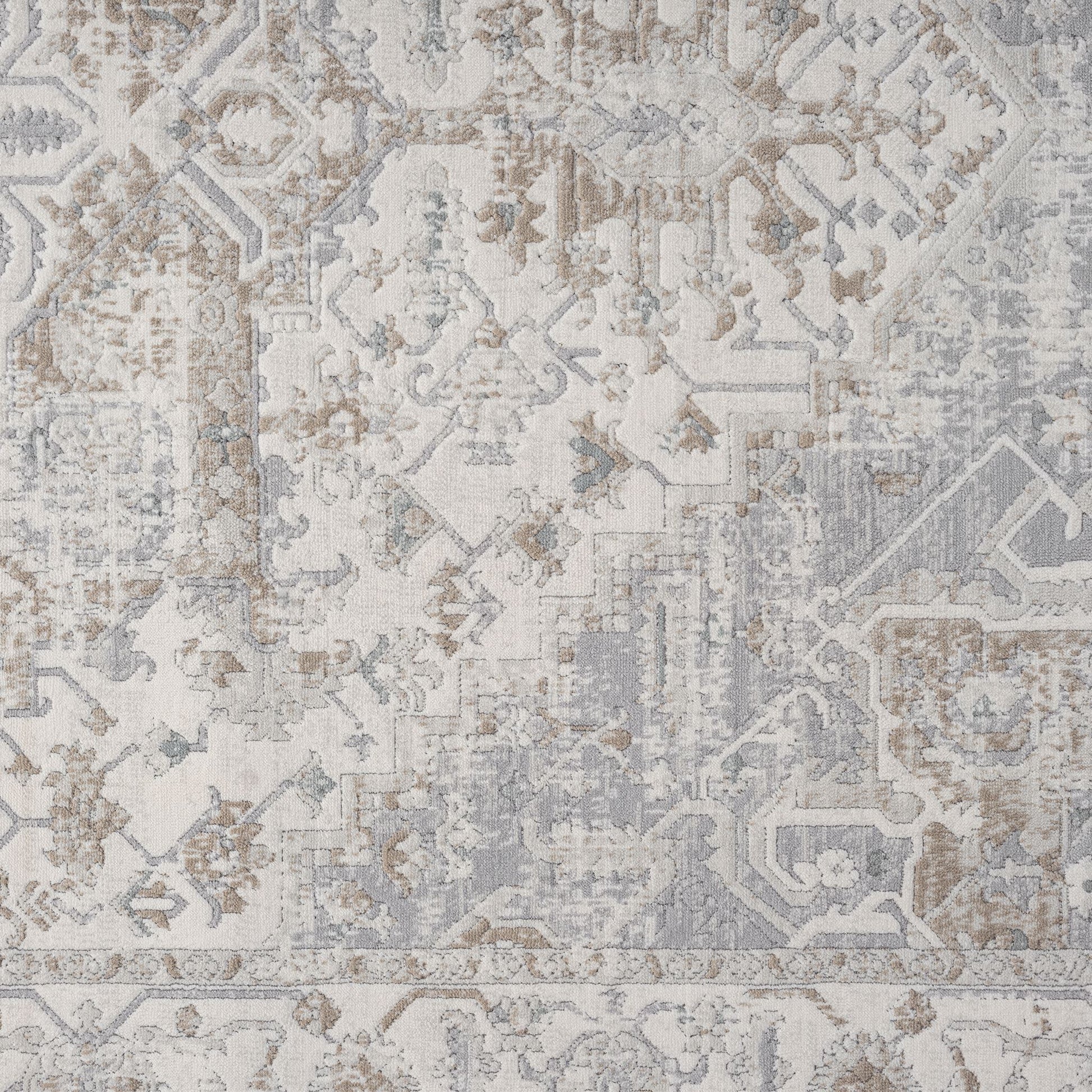 Cream Hallway Runner Rug with soft, non-shed pile and all-side binding. Power-loomed in Türkiye for durable, easy-care hallway style.