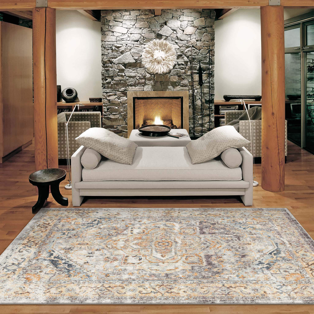 Luna 7402 Blue Turkish Rug lifestyle view