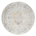 Luna 7403 Cream Round Rug lifestyle view