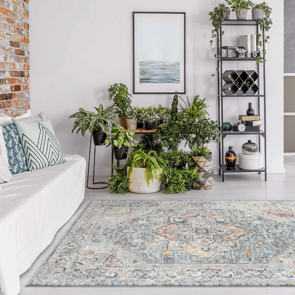Luna 7404 Blue Turkish Rug lifestyle view