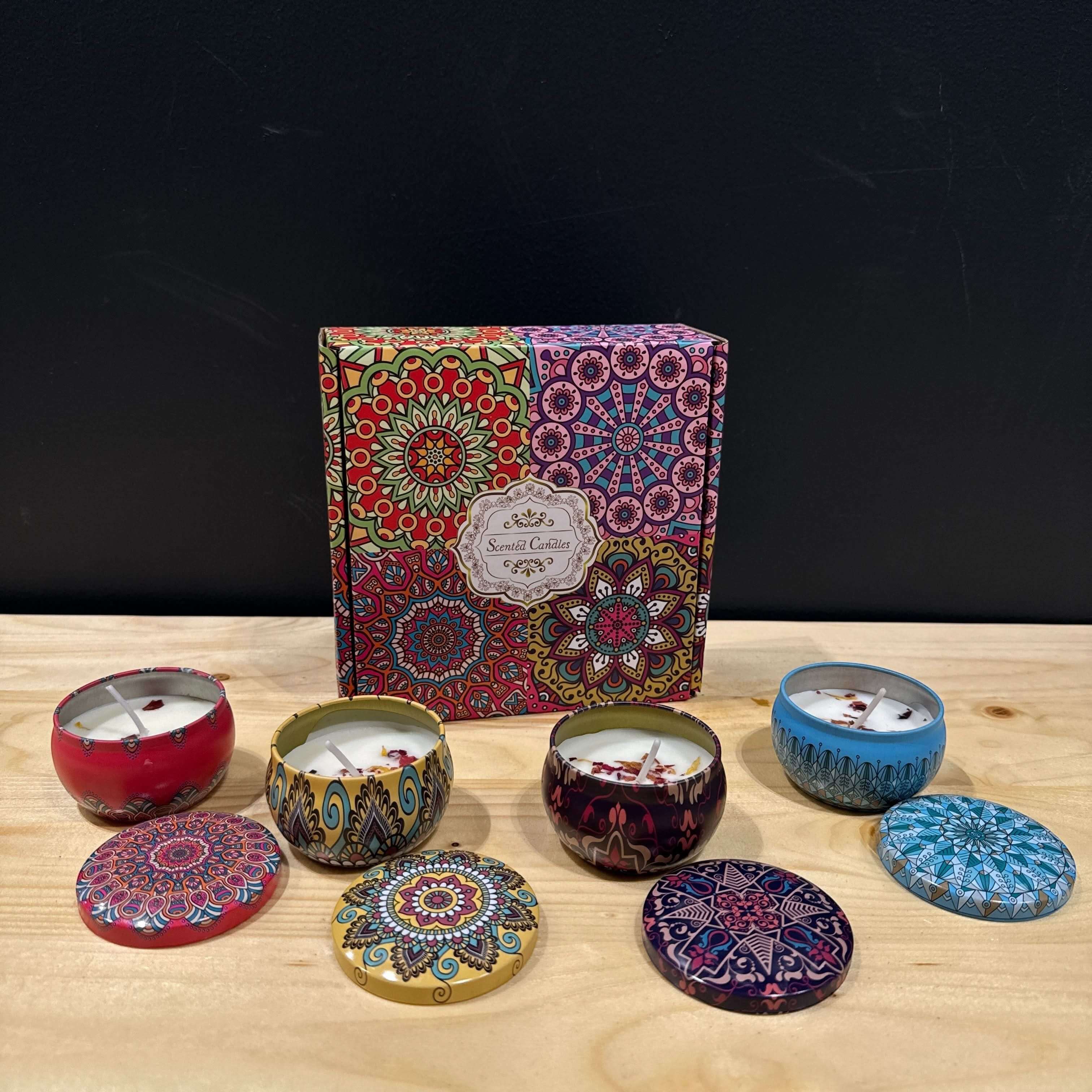 Luxury Scented Candle Decorative Tins with Floral Aromas
