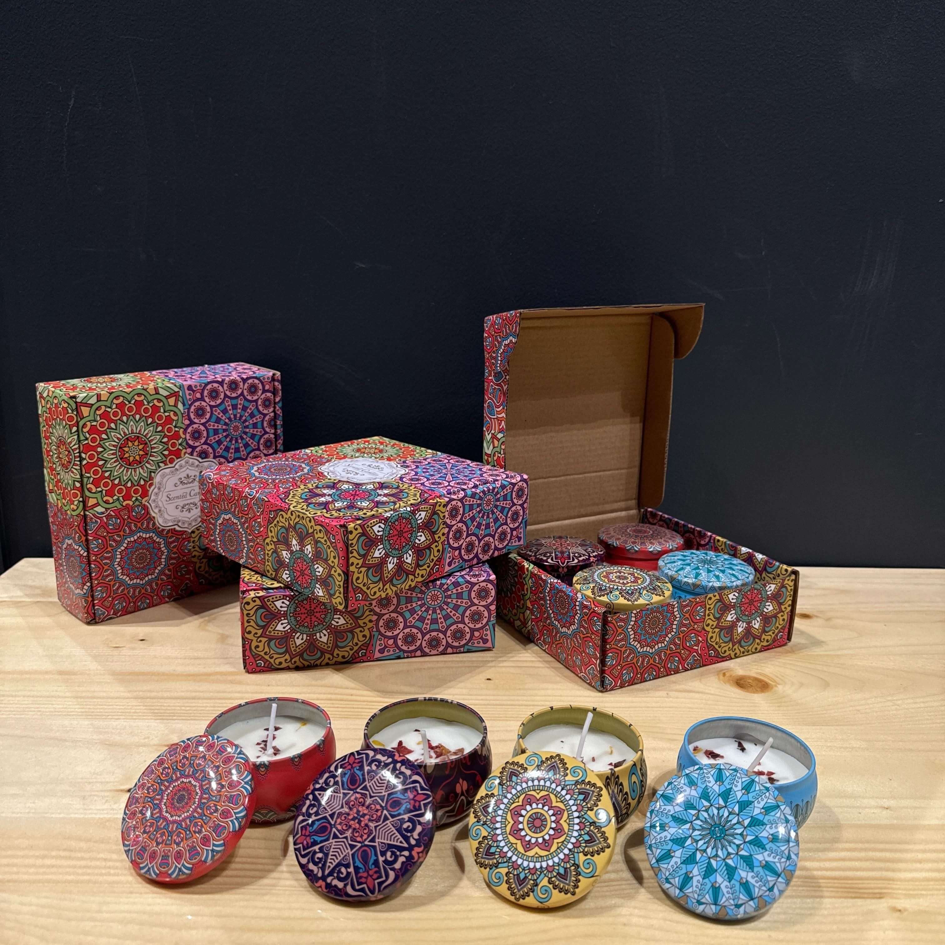 Luxury Scented Candle Decorative Tins with Floral Aromas