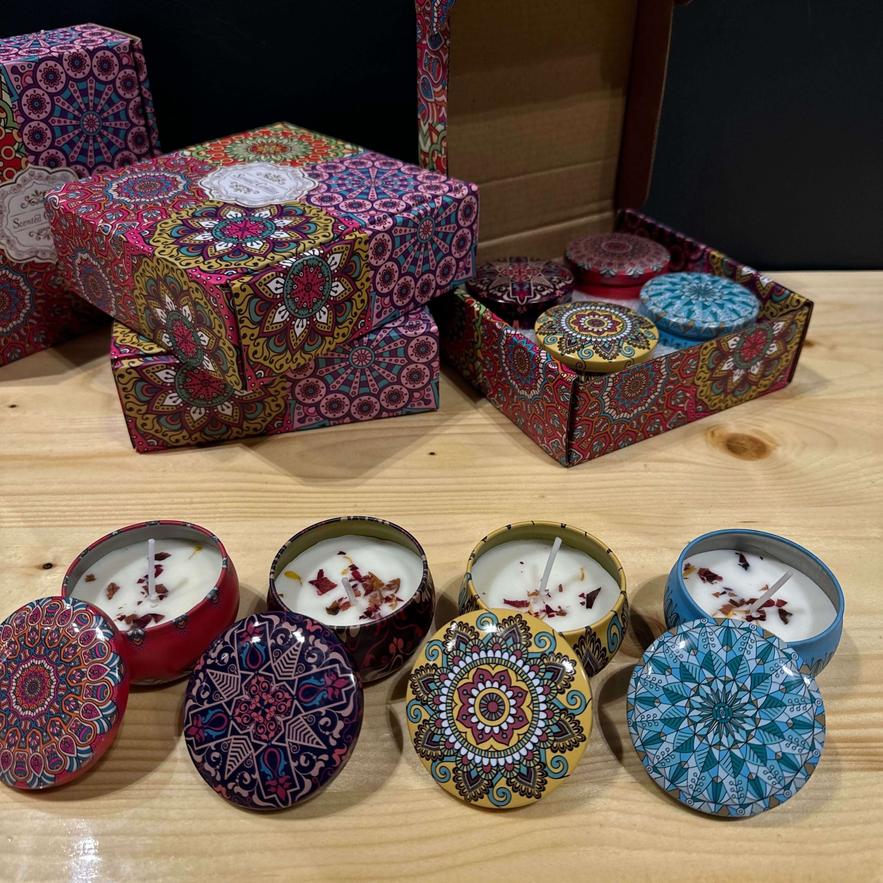 Luxury Scented Candle Decorative Tins with Floral Aromas