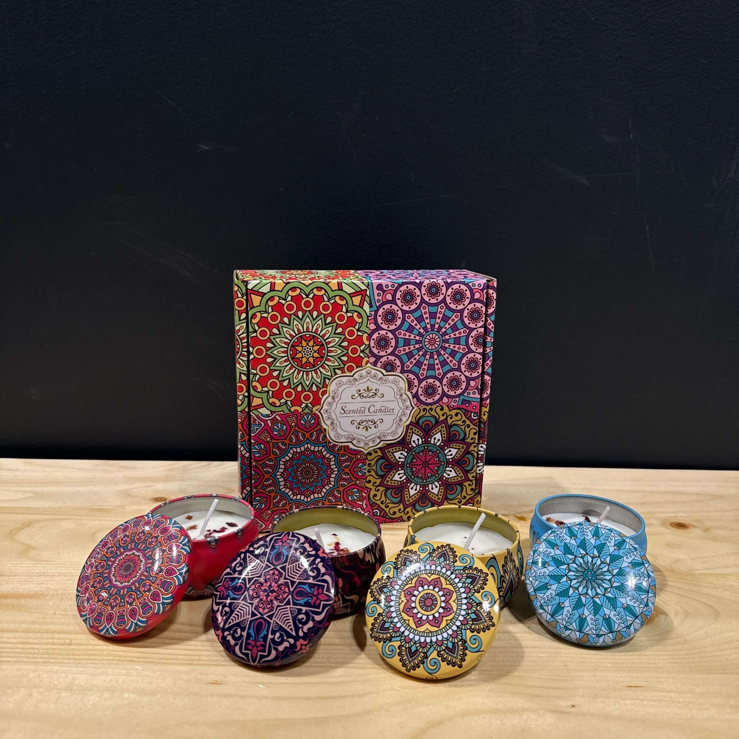 Luxury Scented Candle Decorative Tins with Floral Aromas