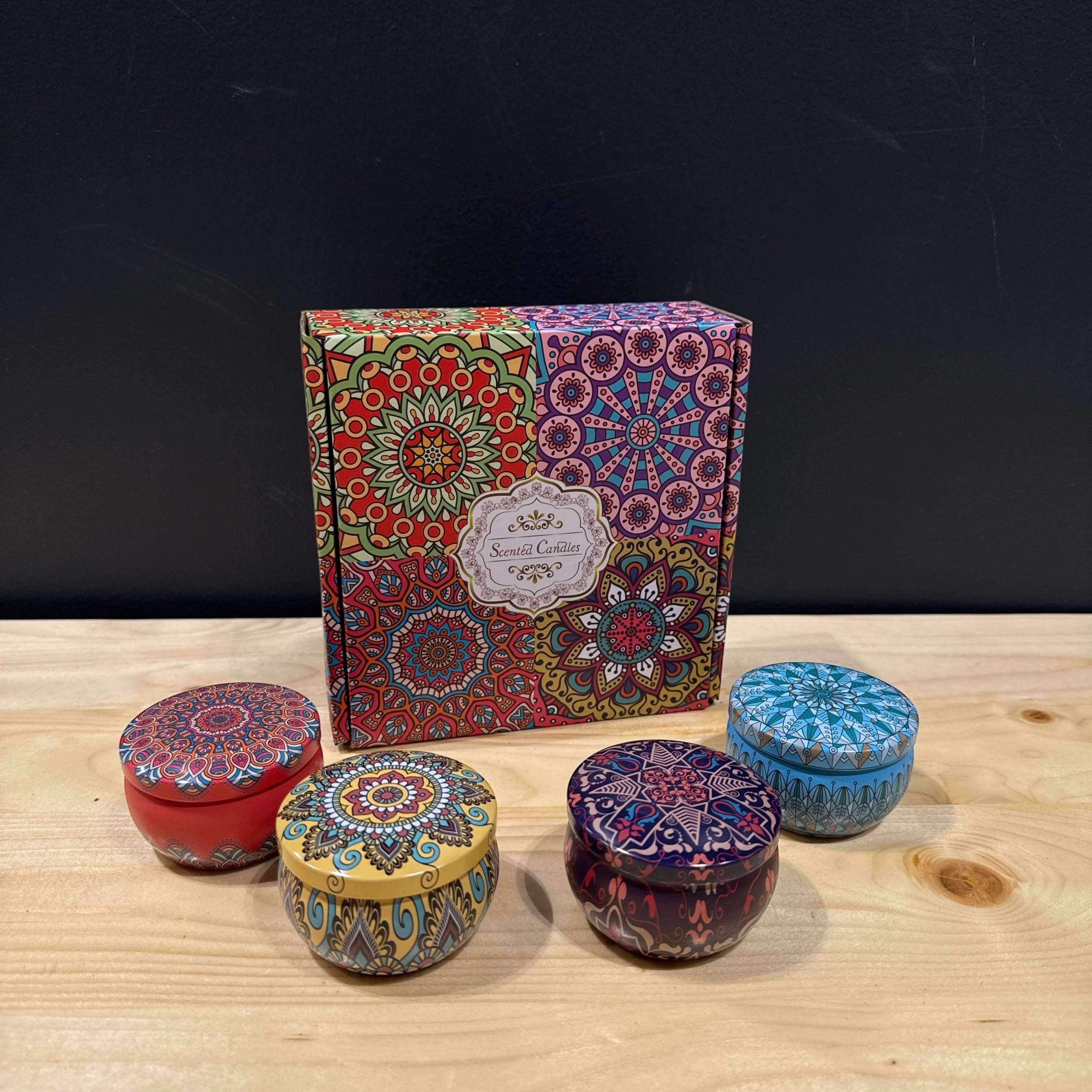 Luxury Scented Candle Decorative Tins with Floral Aromas