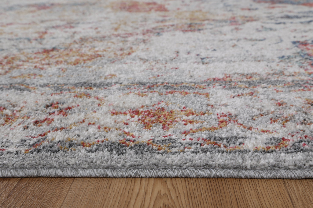 Mira Medallion Grey Multicolour Rug - M03 – view 3