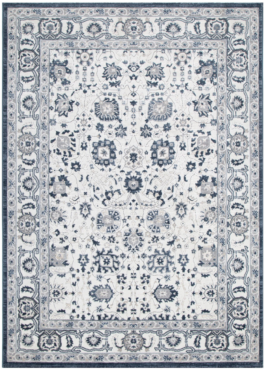 Maya Floral Traditional Blue Rug - M102 – view 2