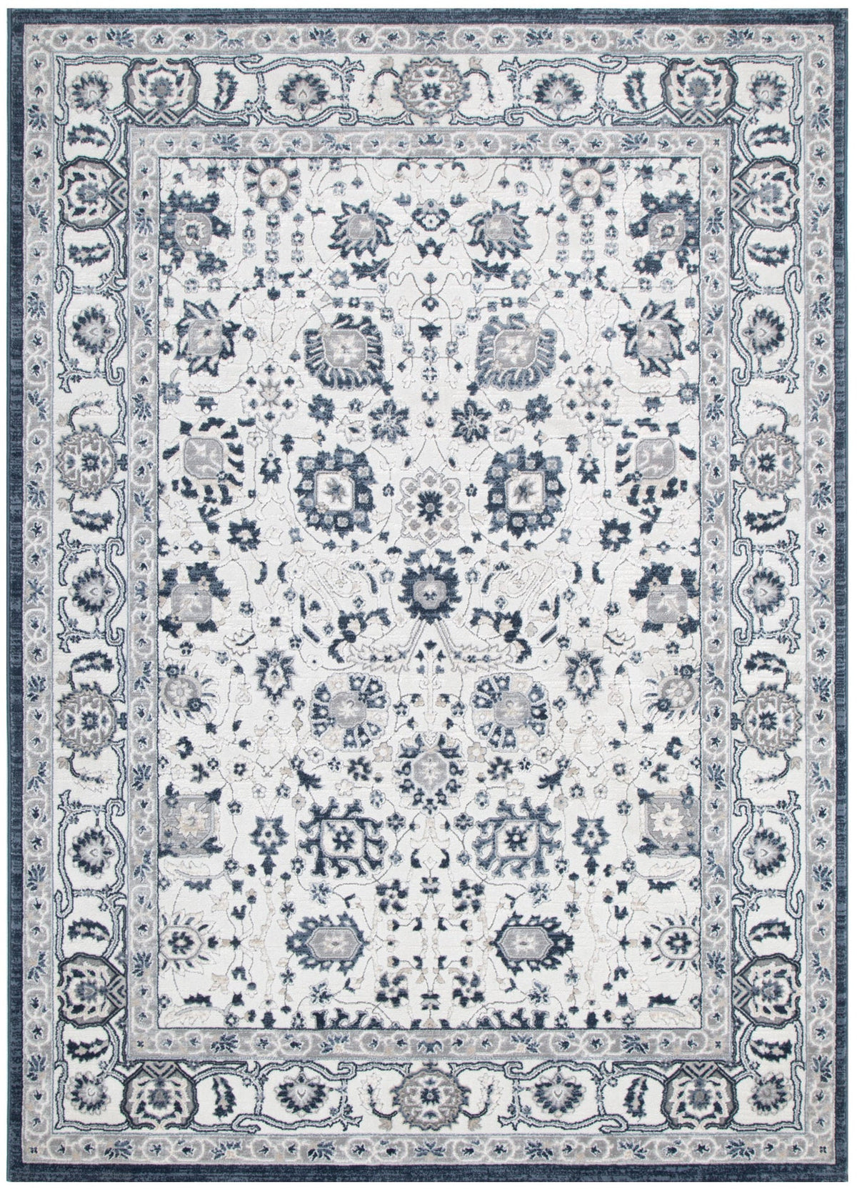 Maya Floral Traditional Blue Rug - M102 – view 2