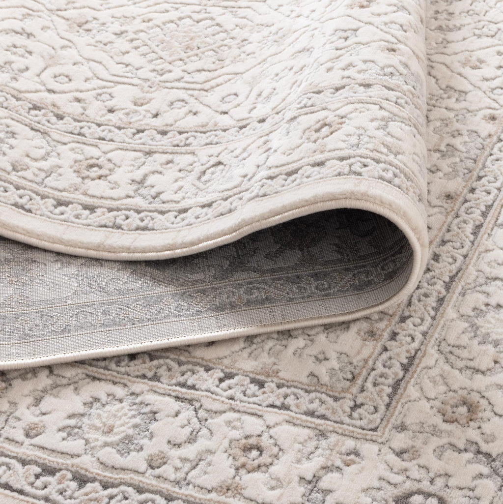 Maya Traditional Border Cream and Beige Rug - M103 – view 4