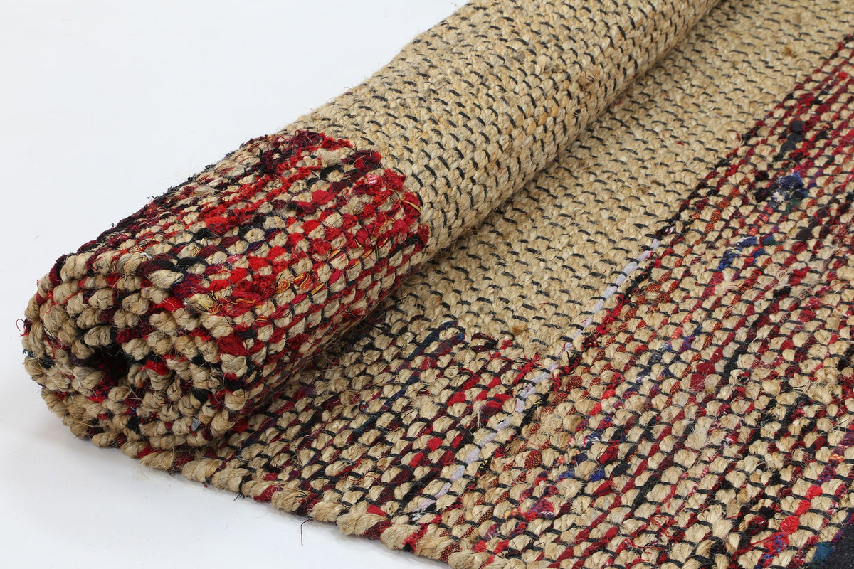 Mahal Multicolour Border Jute Rug – view 4