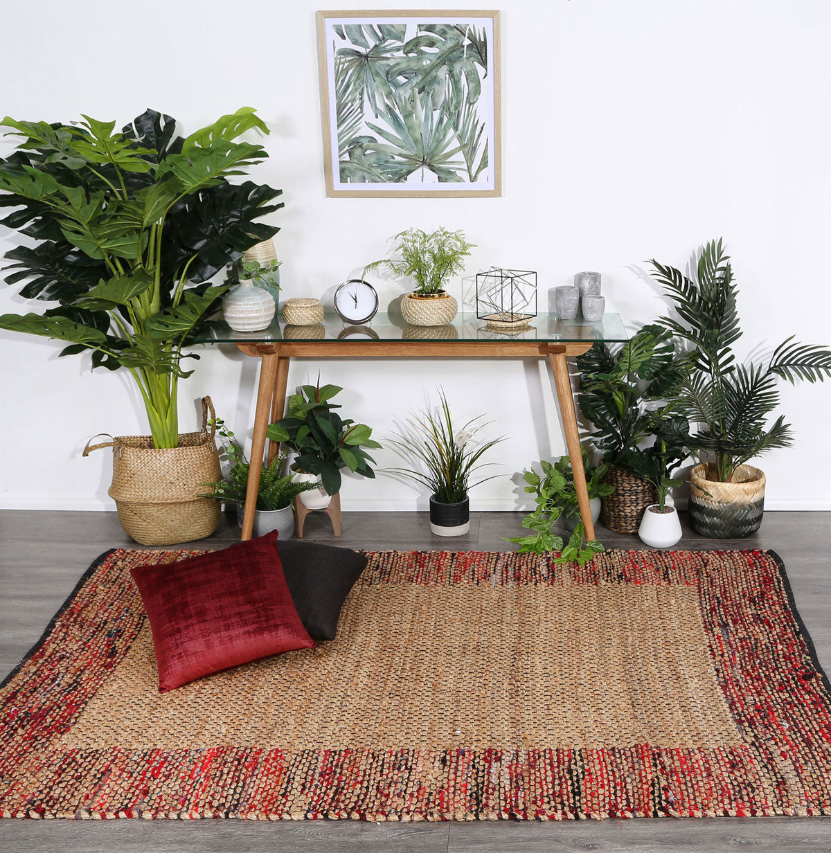 Mahal Multicolour Border Jute Rug – view 6
