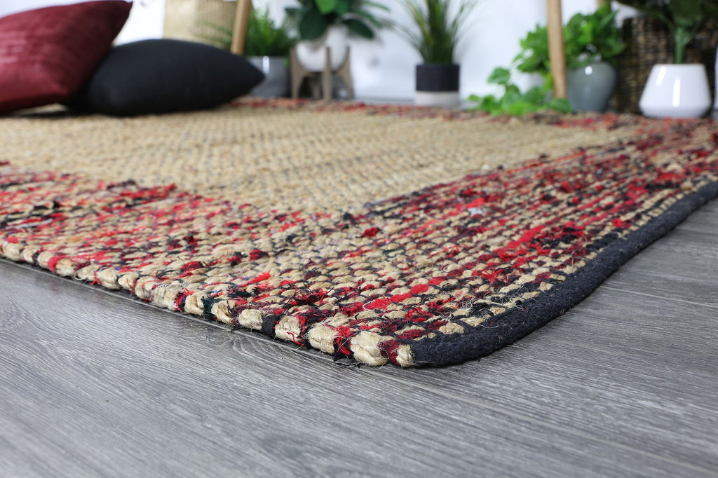 Mahal Multicolour Border Jute Rug – view 7