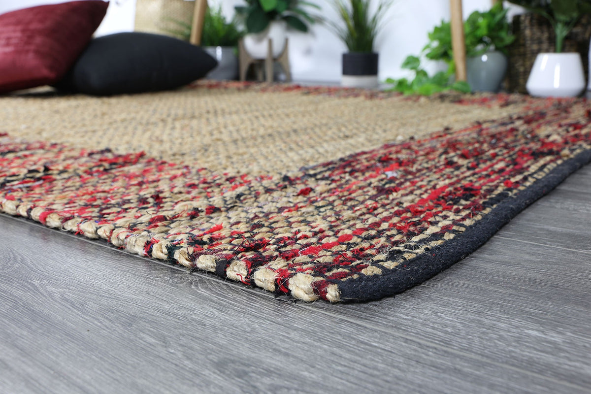 Mahal Multicolour Border Jute Rug – view 7