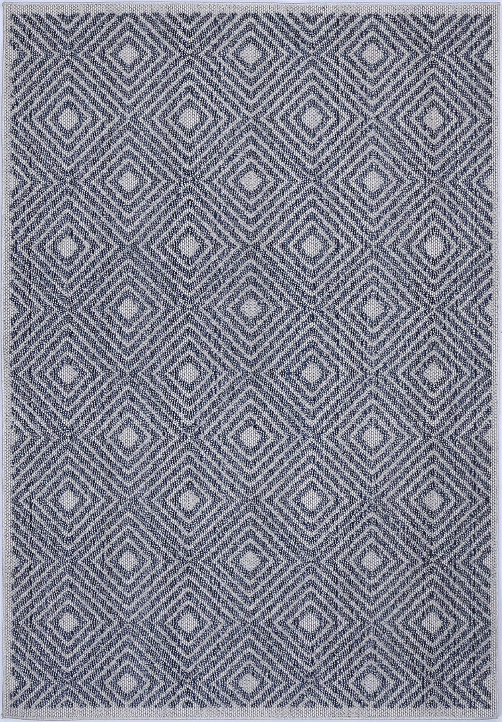 Maldives Blue Geometric Indoor Outdoor Rug - TW07 – view 2