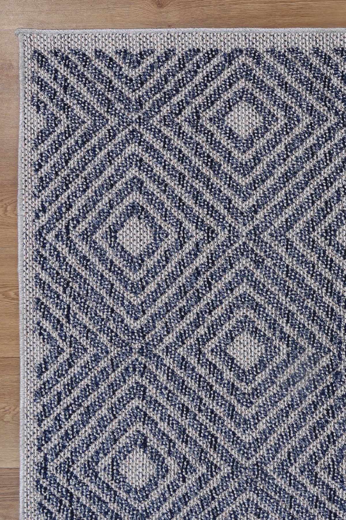Maldives Blue Geometric Indoor Outdoor Rug - TW07 – view 3