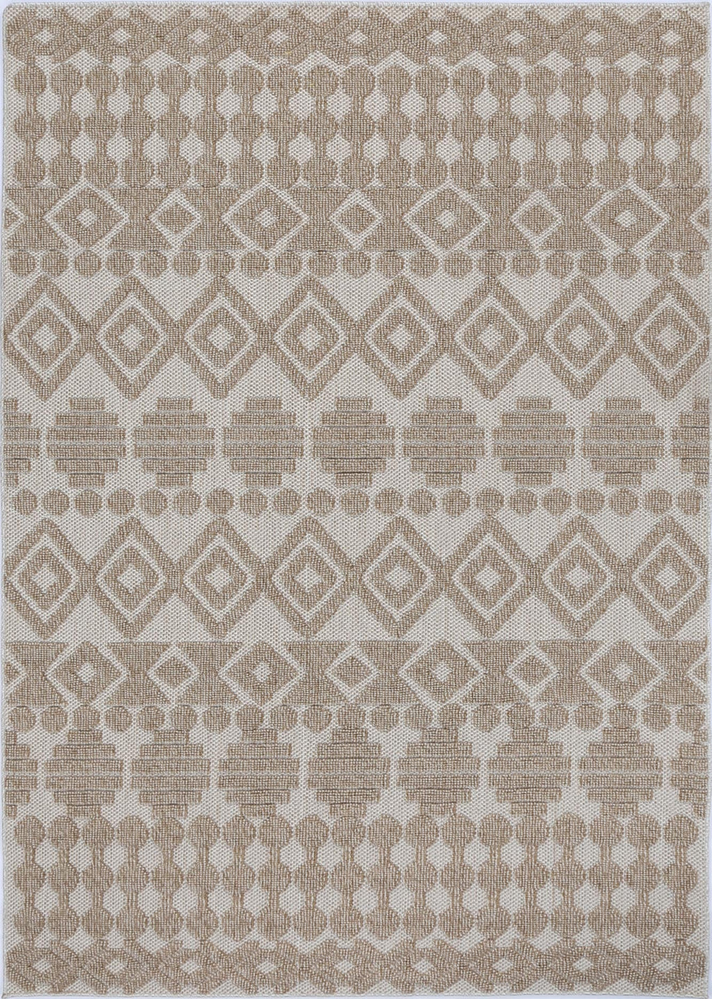 Maldives Beige Geometric Indoor Outdoor Rug - TW06 – view 2