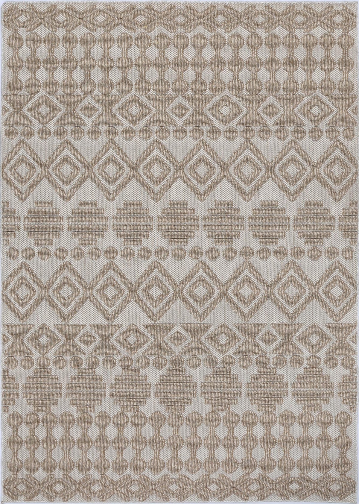 Maldives Beige Geometric Indoor Outdoor Rug - TW06 – view 2