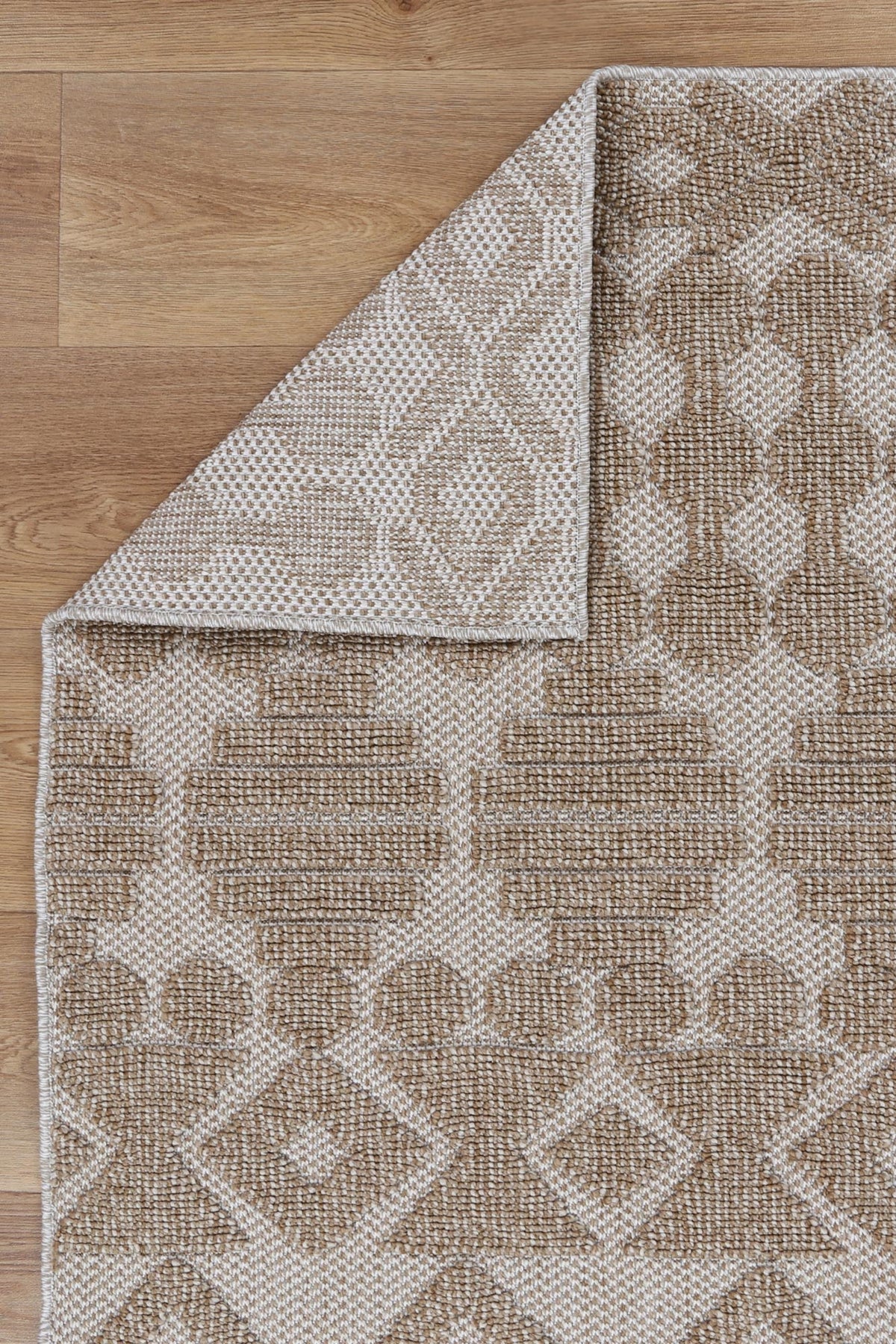 Maldives Beige Geometric Indoor Outdoor Rug - TW06 – view 3