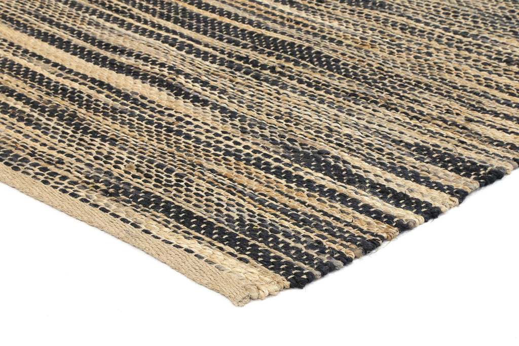 Malmo Grey Stripe Natural Jute Rug – view 4