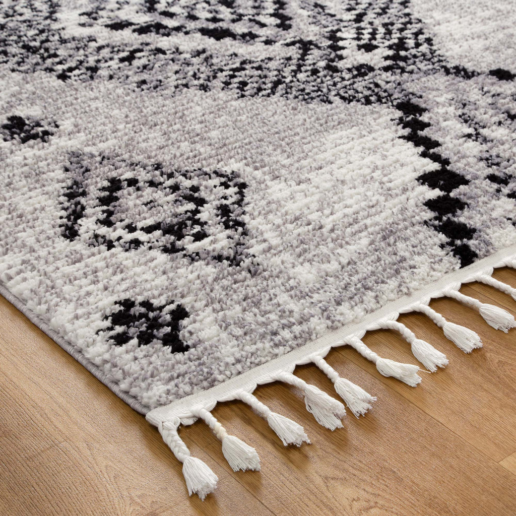 Mansour Aztec Grey Geometric Rug - 1GREY – view 3