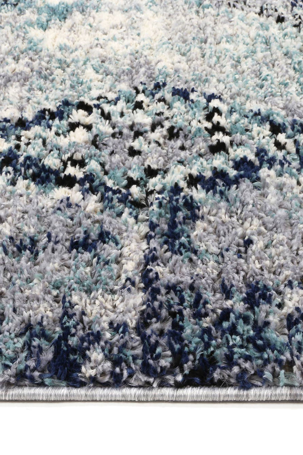 Mansour Incan Blue Geometric Rug - 2BLUE – view 3