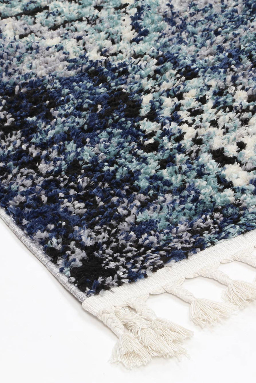 Mansour Incan Blue Geometric Rug - 2BLUE – view 4