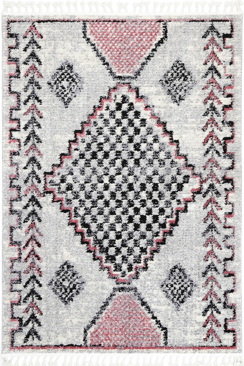 Mansour Tocapus Blush Geometric Rug - 3BLUS – view 2