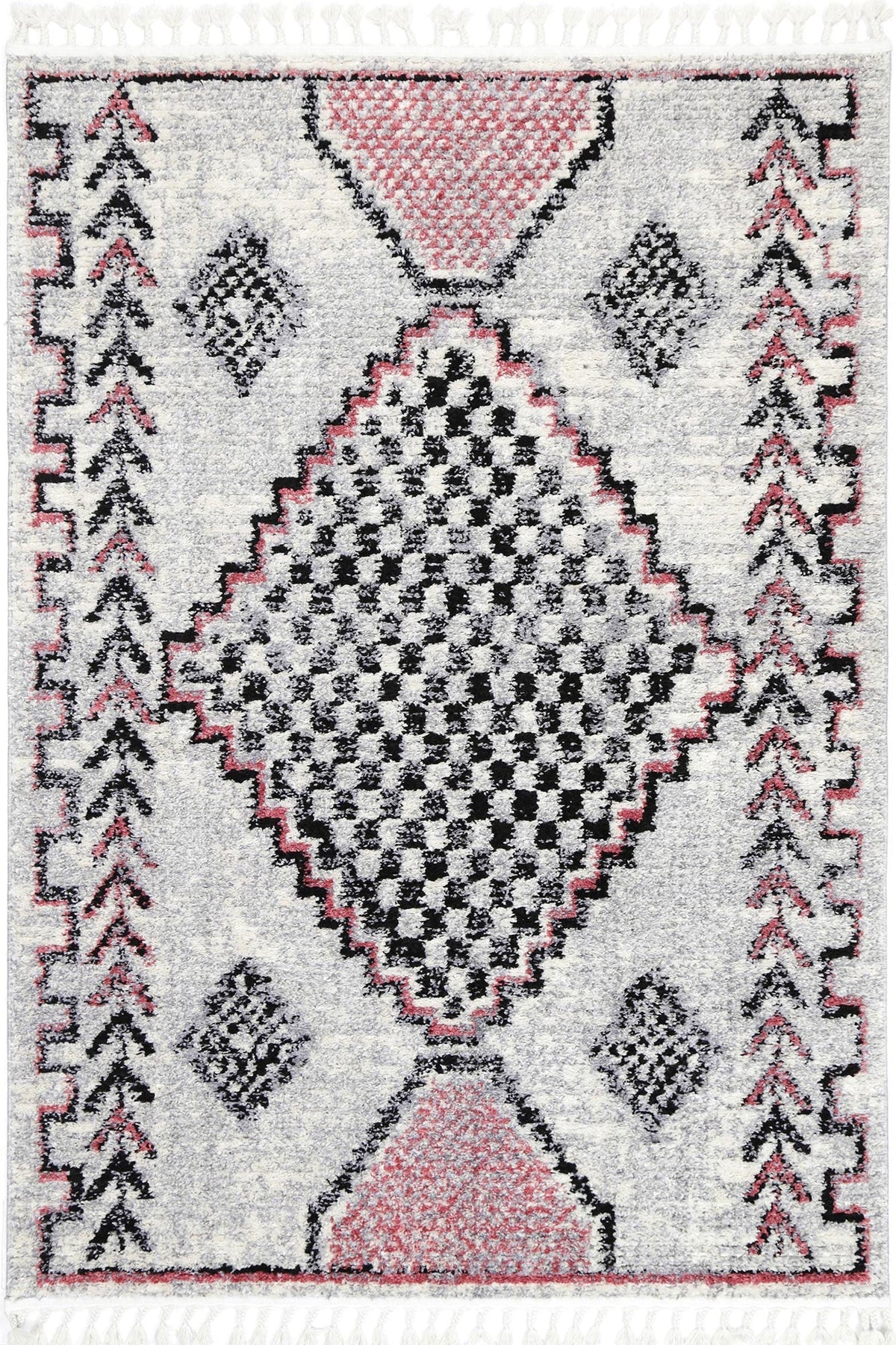 Mansour Tocapus Blush Geometric Rug - 3BLUS – view 2