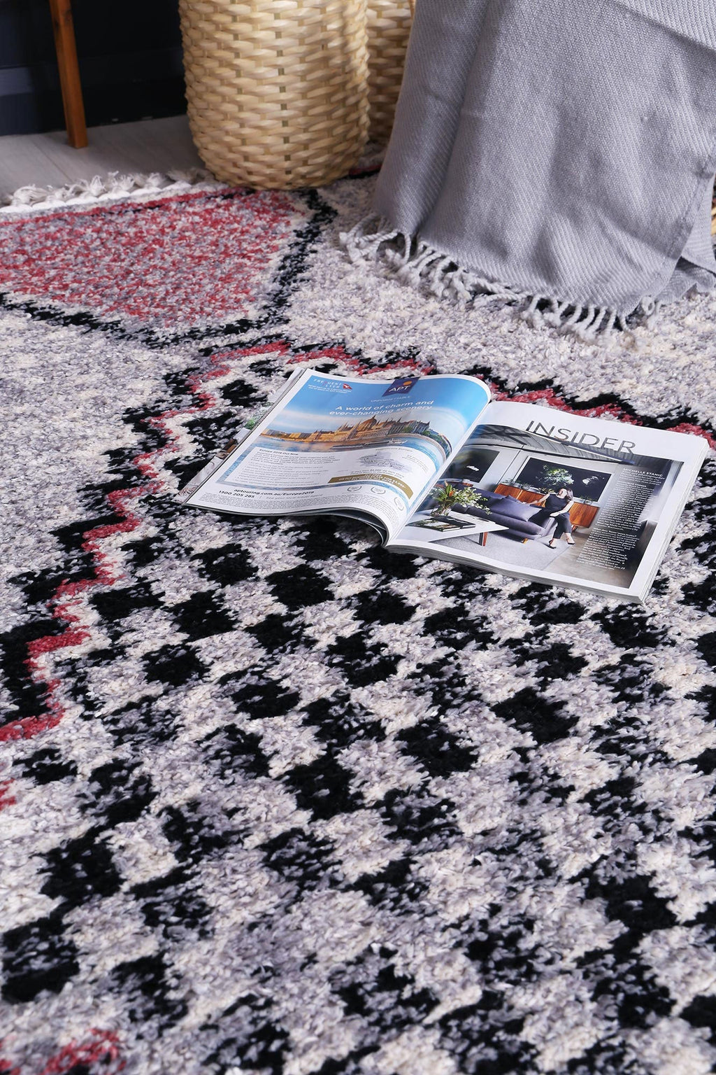 Mansour Tocapus Blush Geometric Rug - 3BLUS – view 6