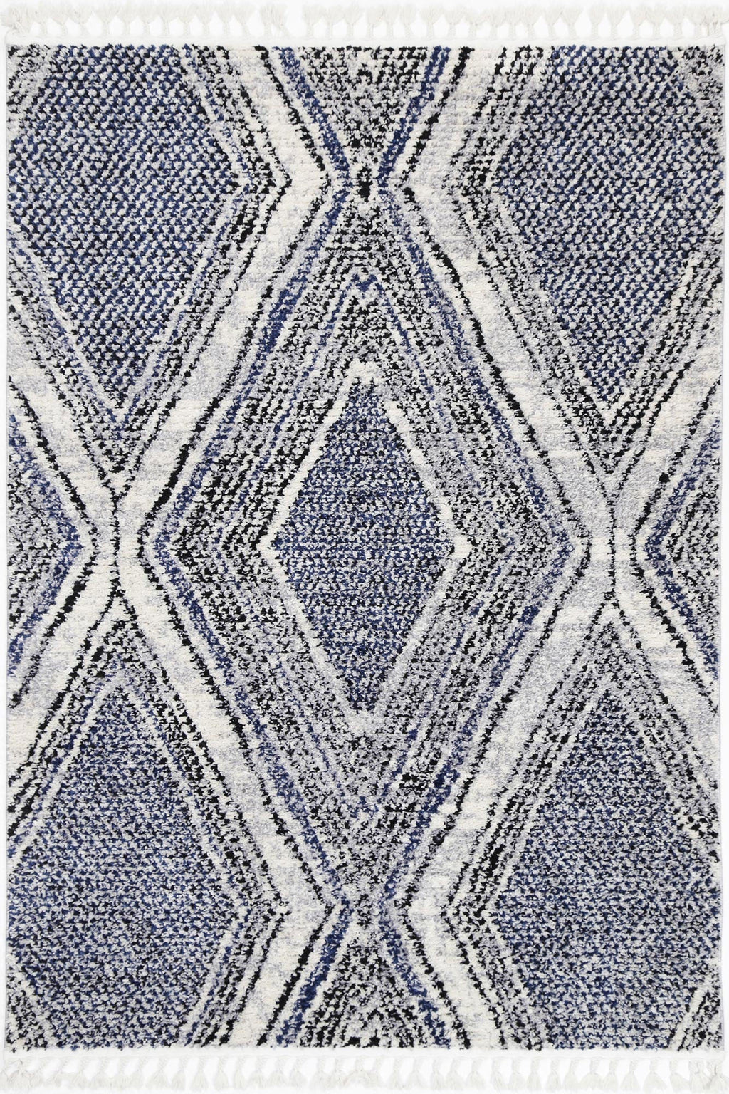 Mansour Harlequin Blue Geometric Rug - 7BLUE – view 2