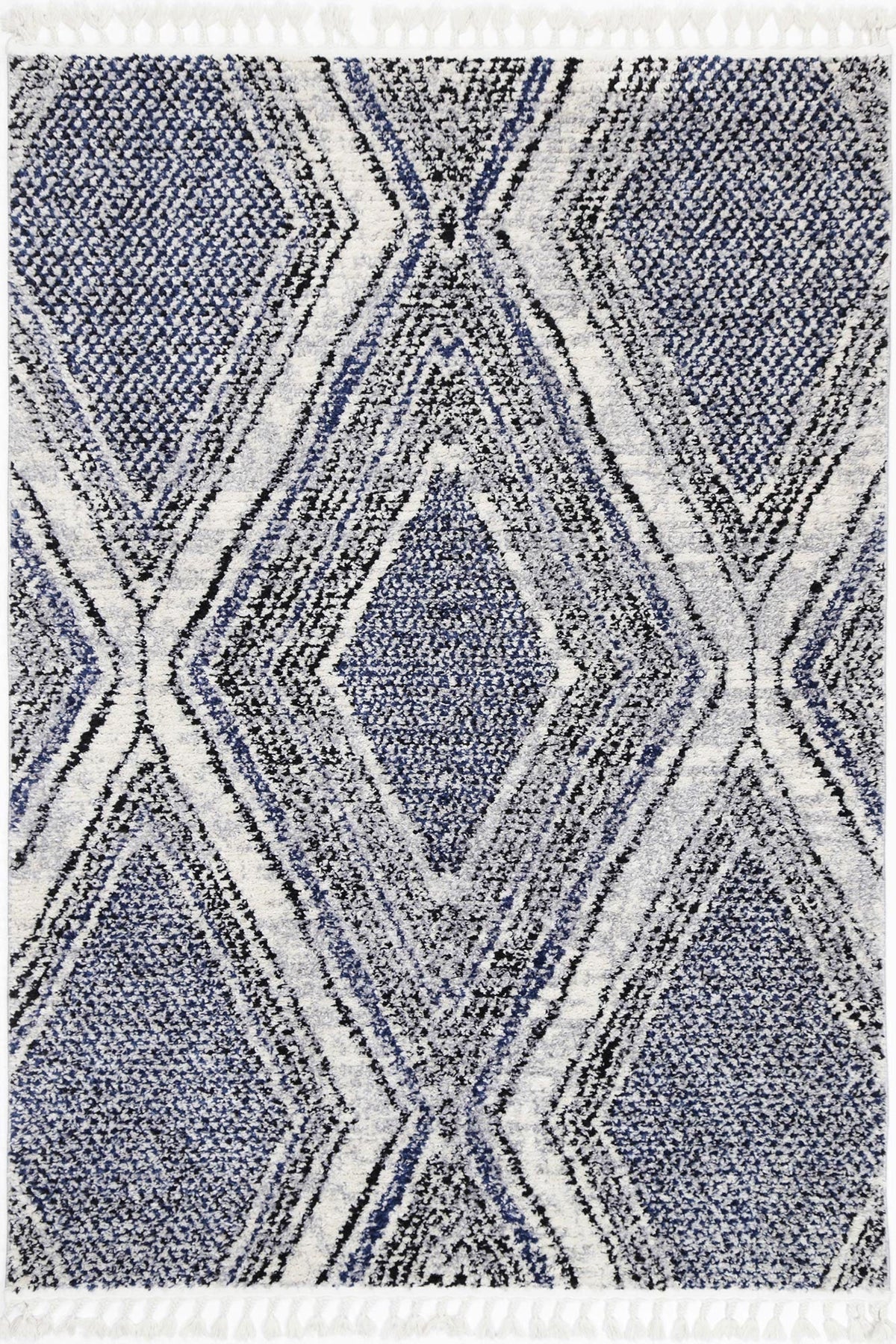 Mansour Harlequin Blue Geometric Rug - 7BLUE – view 2