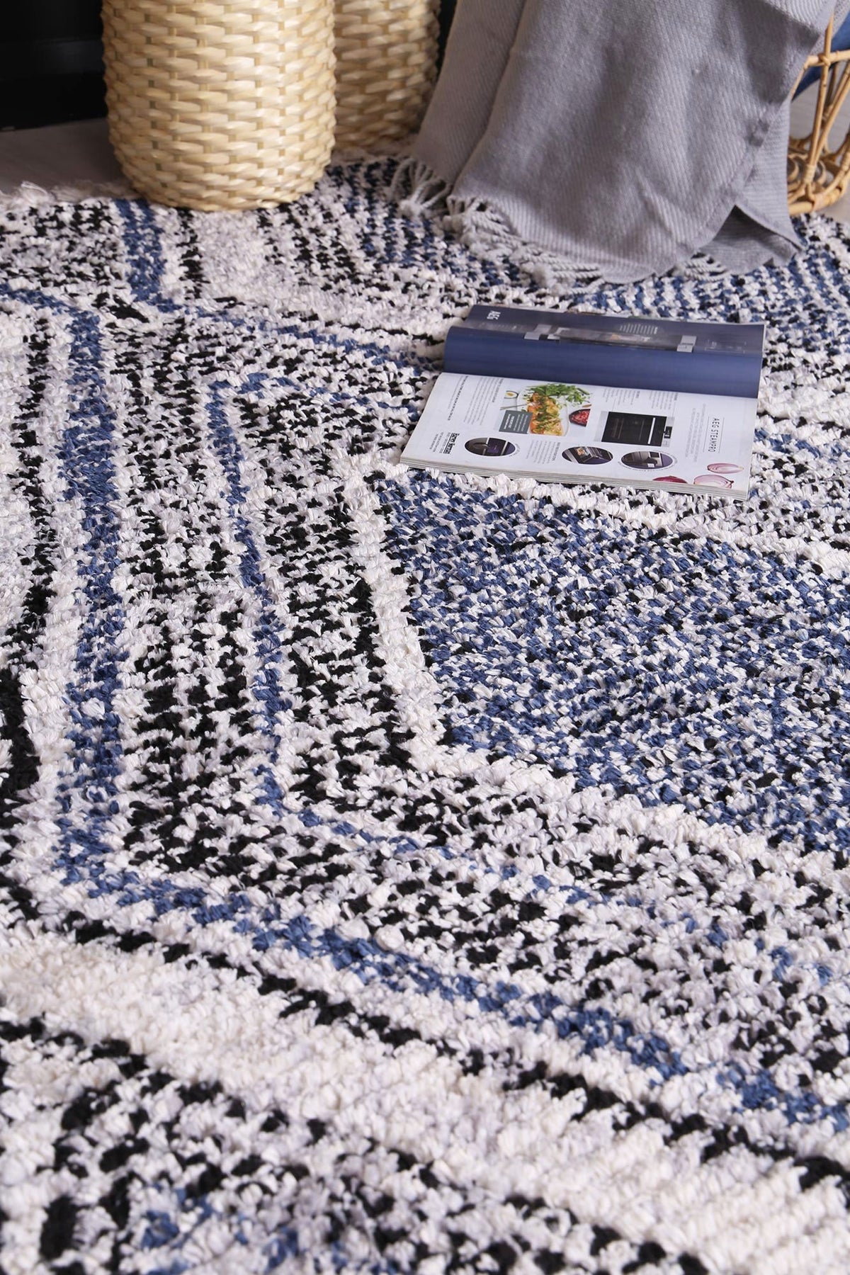 Mansour Harlequin Blue Geometric Rug - 7BLUE – view 6