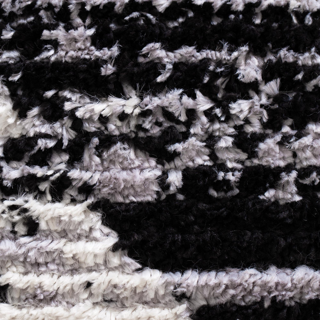 Mansour Abstract Beige & Black Shag Rug - 9BEIGE – view 5