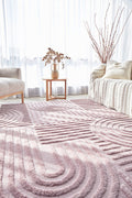 Marigold Dior Pink Modern Textured Rug