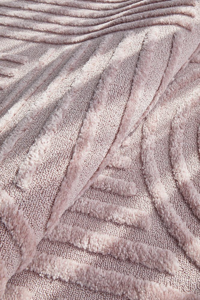 Marigold Dior Pink Modern Textured Rug