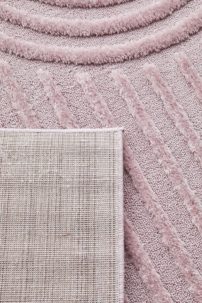 Marigold Dior Pink Modern Textured Rug