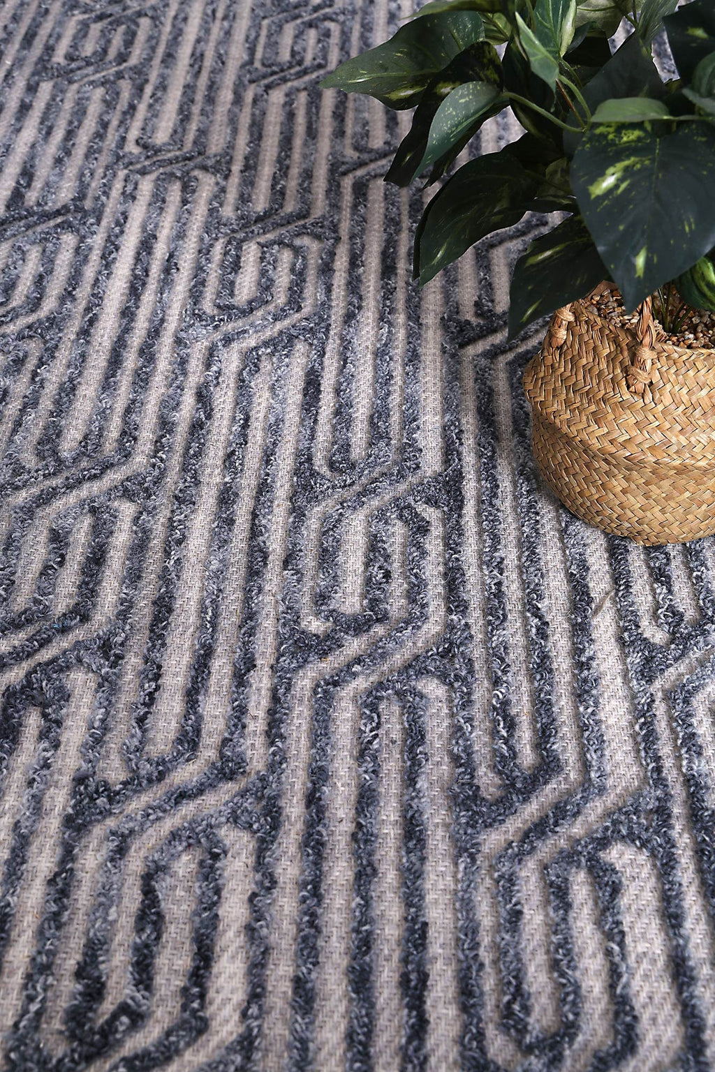 Marbella Blue Contemporary Rug - 60215LGRY – view 4