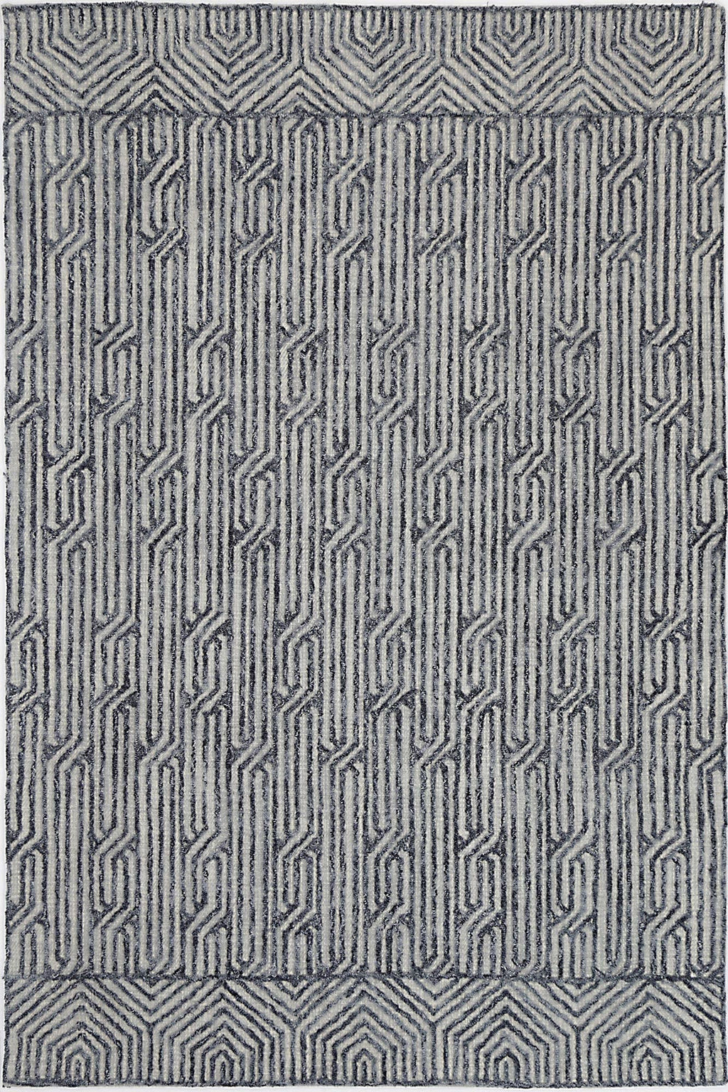Marbella Blue Contemporary Rug - 60215LGRY – view 2
