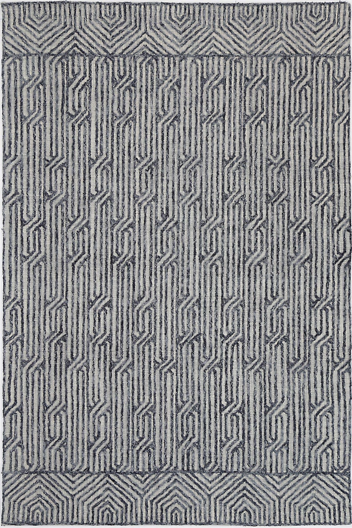 Marbella Blue Contemporary Rug - 60215LGRY – view 2