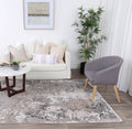 Maryland Mosoel Ash Abstract Soft Rug - M07 styled with furniture
