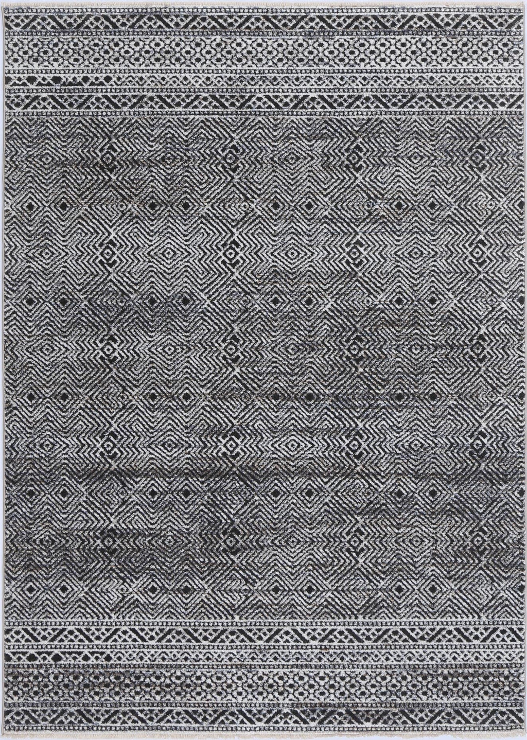 Maryland Zaranj Charcoal Tribal Soft Rug - M11 – view 2