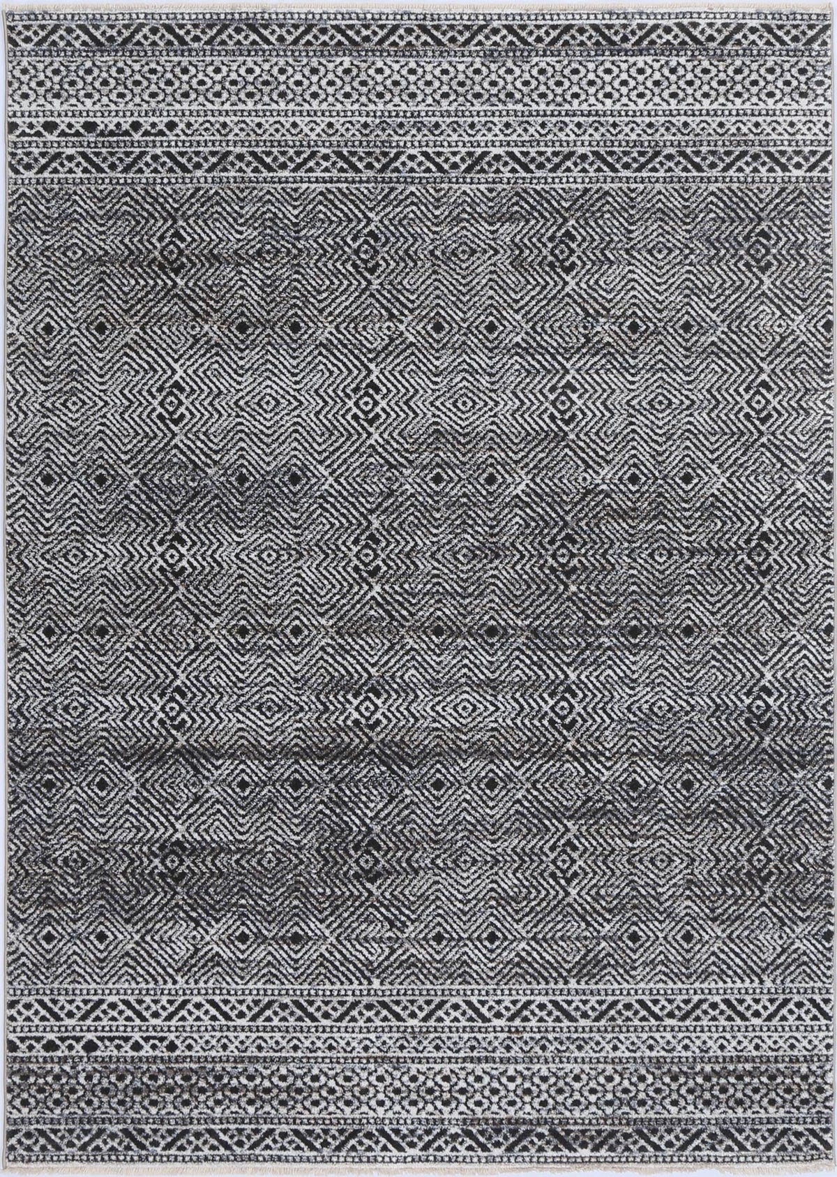 Maryland Zaranj Charcoal Tribal Soft Rug - M11 – view 2