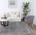 Maryland Zaranj Charcoal Tribal Soft Rug - M11 styled with furniture