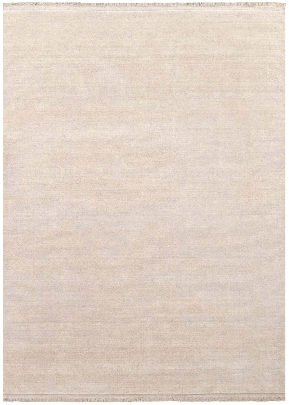 Charleston Hand-Knotted Beige Wool Rug - full rug view