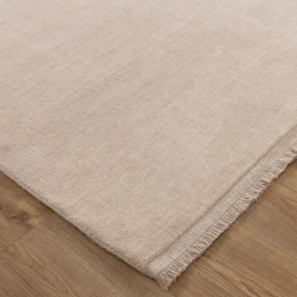 Charleston Hand-Knotted Beige Wool Rug - detail 2