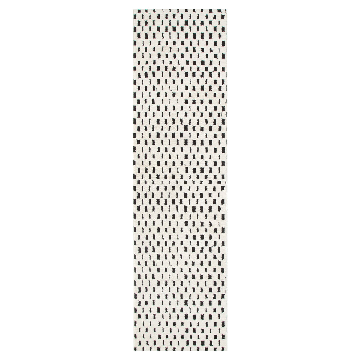 Mila Monochrome Squares Black and Cream Rug - MIL2 – view 6
