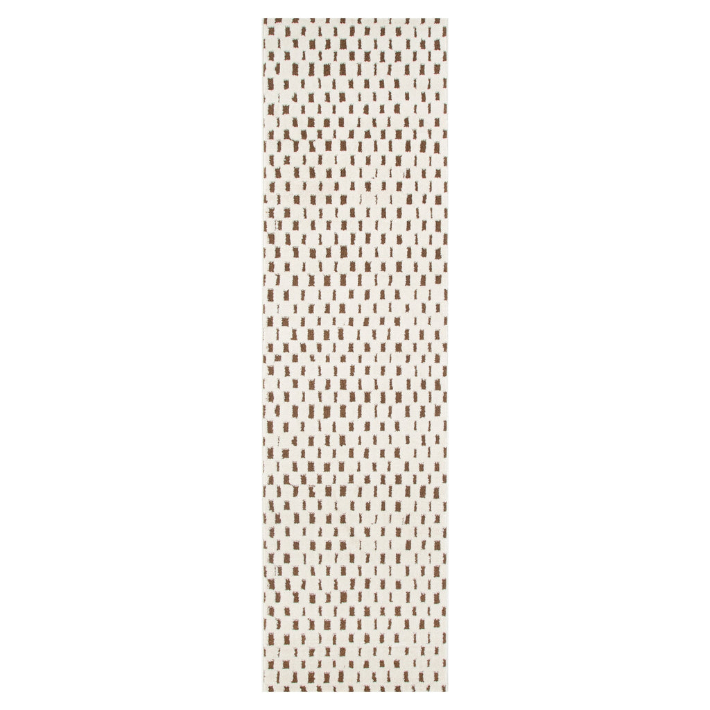 Mila Monochrome Squares Brown and Cream Rug - MIL3 – view 6