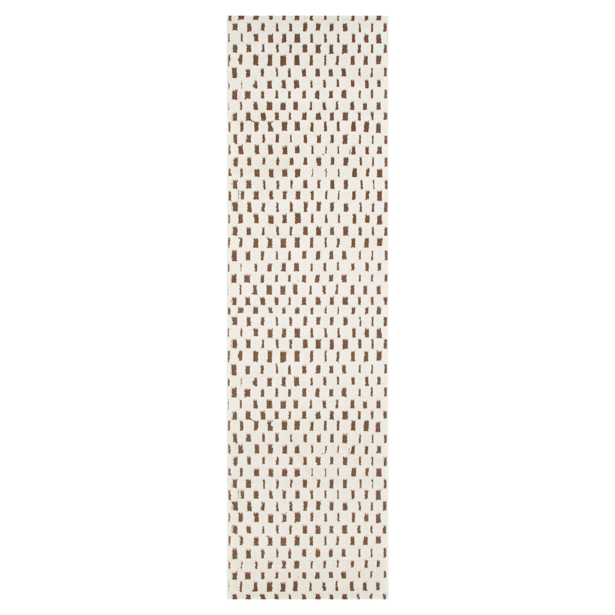Mila Monochrome Squares Brown and Cream Rug - MIL3 – view 6