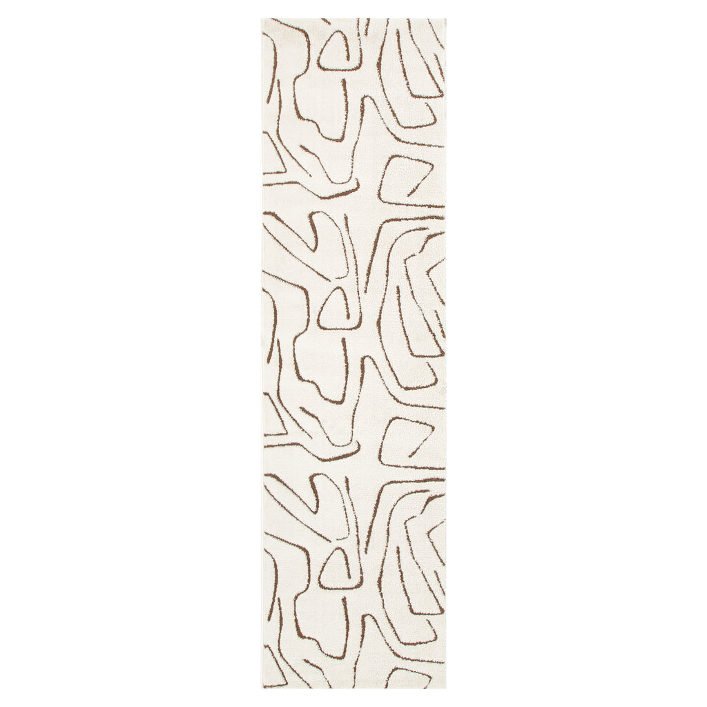 Mila Modern Lines Cream and Brown Rug - MIL5 – view 6